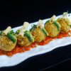 Dal chawal arancini, achar-padad-chutney (v)