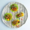 Kolkata mushroom skewers, green peas kathi (v)