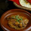 Mezbani gosht, dhania kulcha